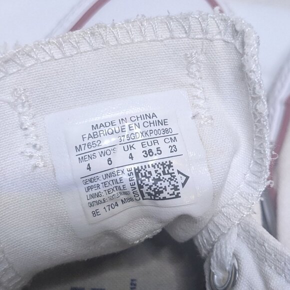 Converse Great Condition Women's Size 6 Cream/White Converse Low-Top Sneakers - Picture 5 of 8